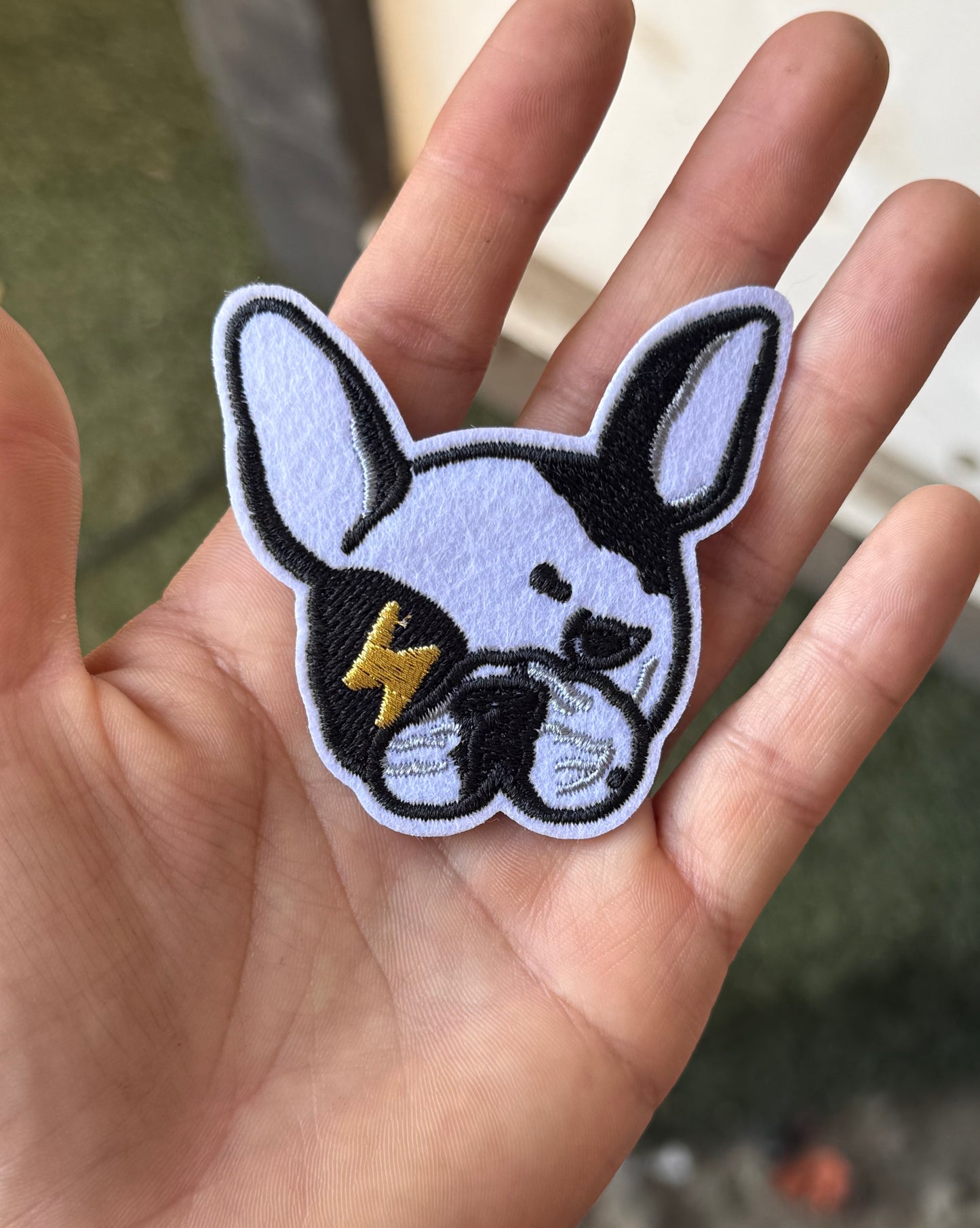 Cara Bulldog francés ojito rayo