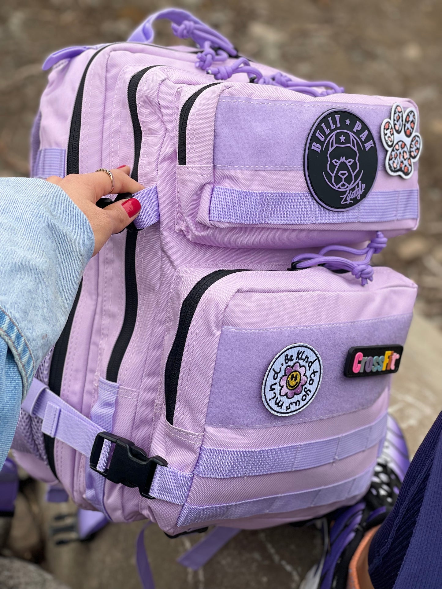 Mochila Bullypak 25 Litros Morada lazos morados