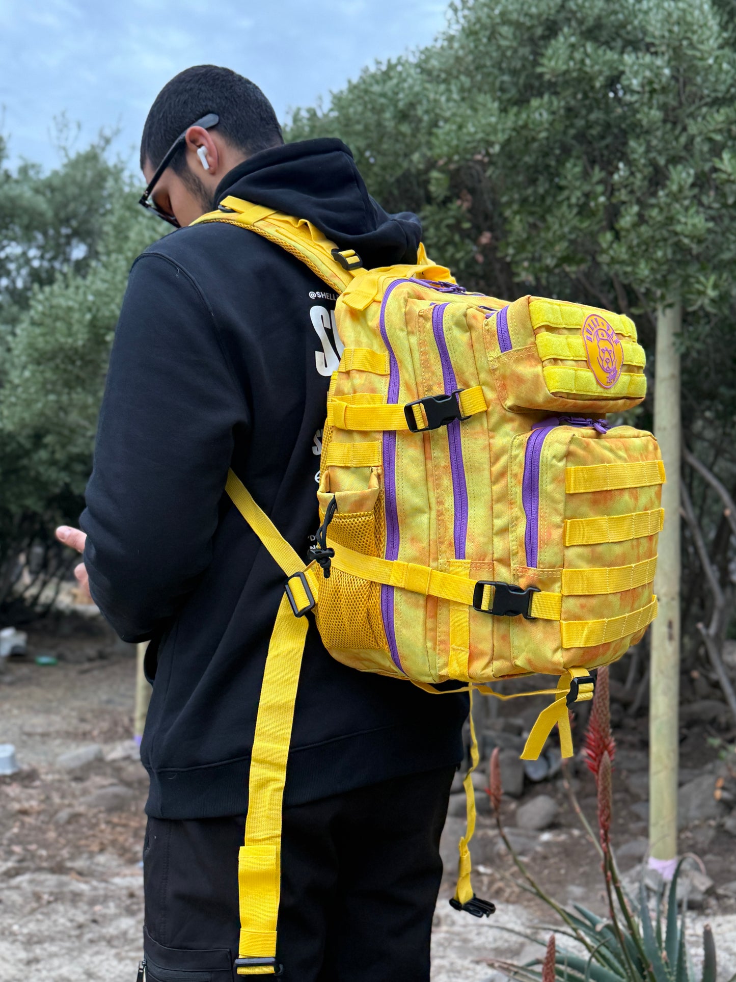 Mochila Bullypak (Premium) 35 Litros Tie-Dye Amarilla (Calidad PRO)