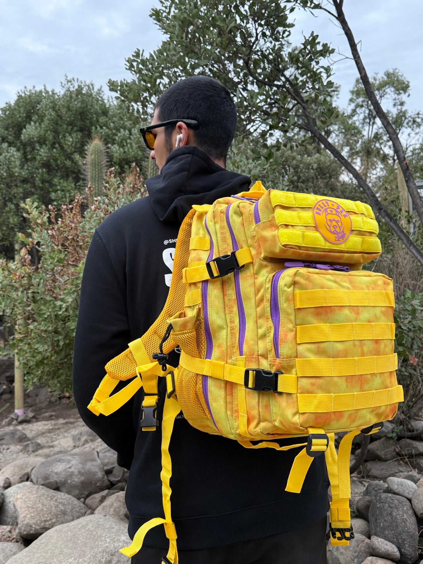 Mochila Bullypak (Premium) 35 Litros Tie-Dye Amarilla (Calidad PRO)
