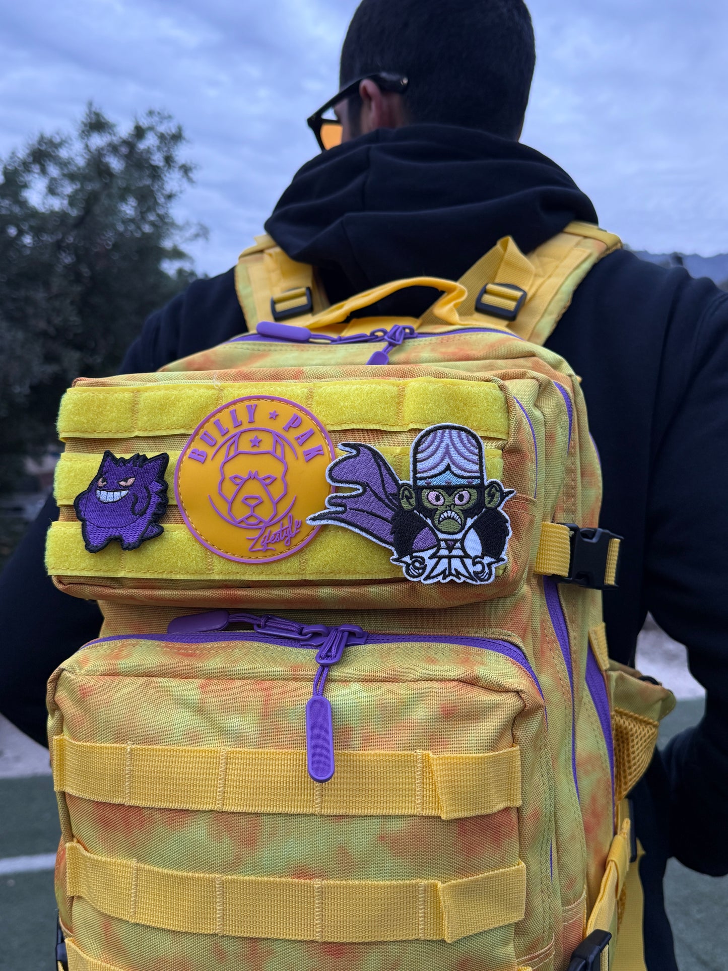 Mochila Bullypak (Premium) 35 Litros Tie-Dye Amarilla (Calidad PRO)