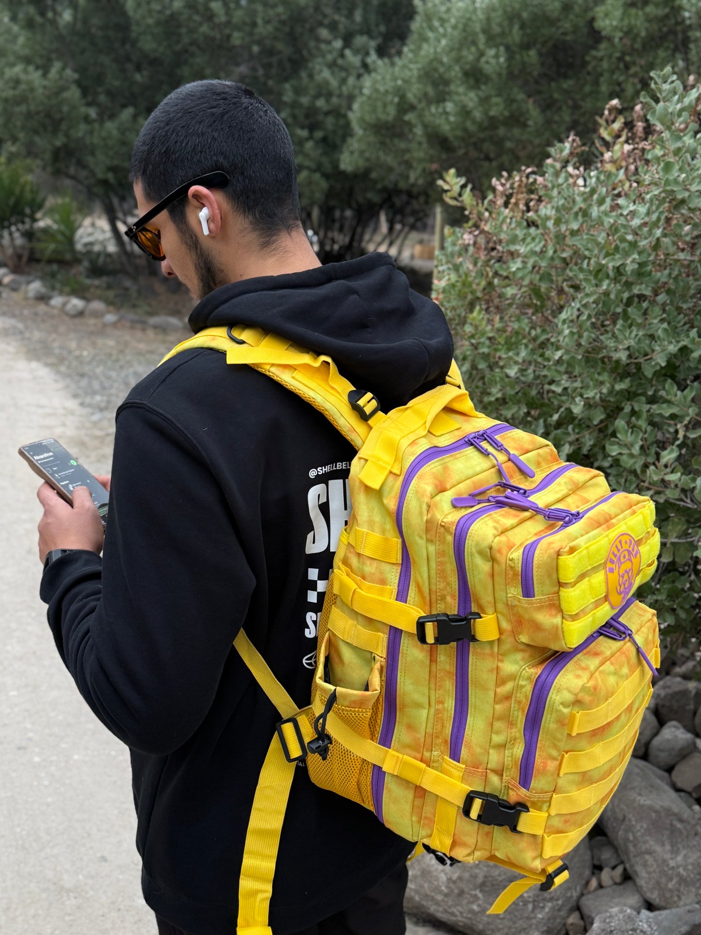 Mochila Bullypak (Premium) 35 Litros Tie-Dye Amarilla (Calidad PRO)