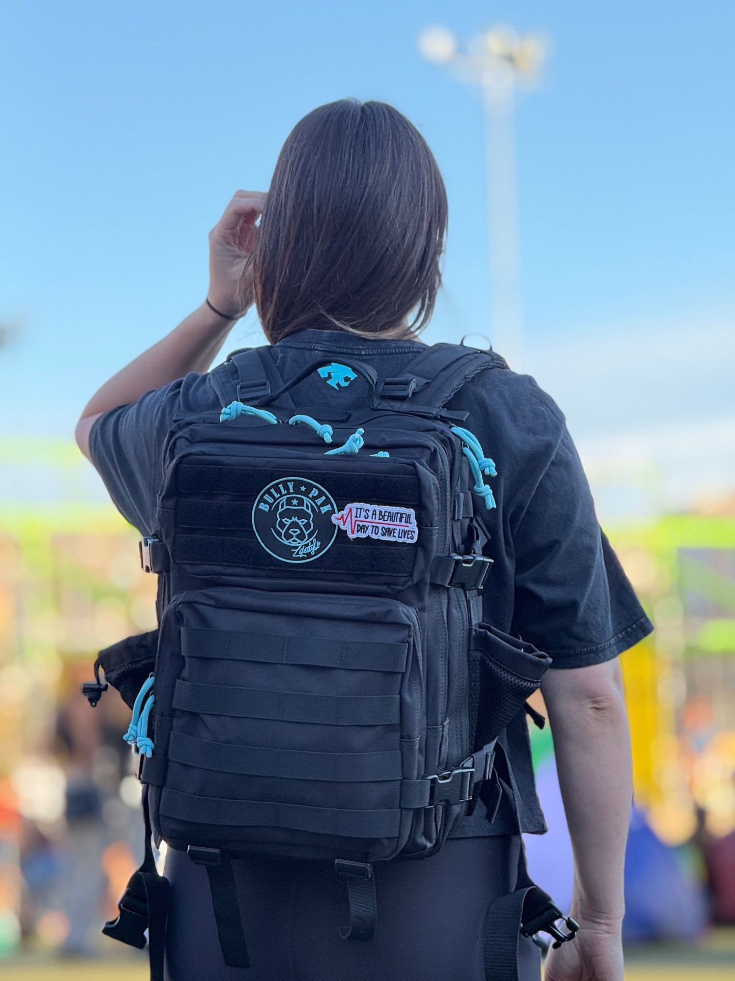 Mochila Bullypak 45 Litros Negra lazos Tifanny (Premium)