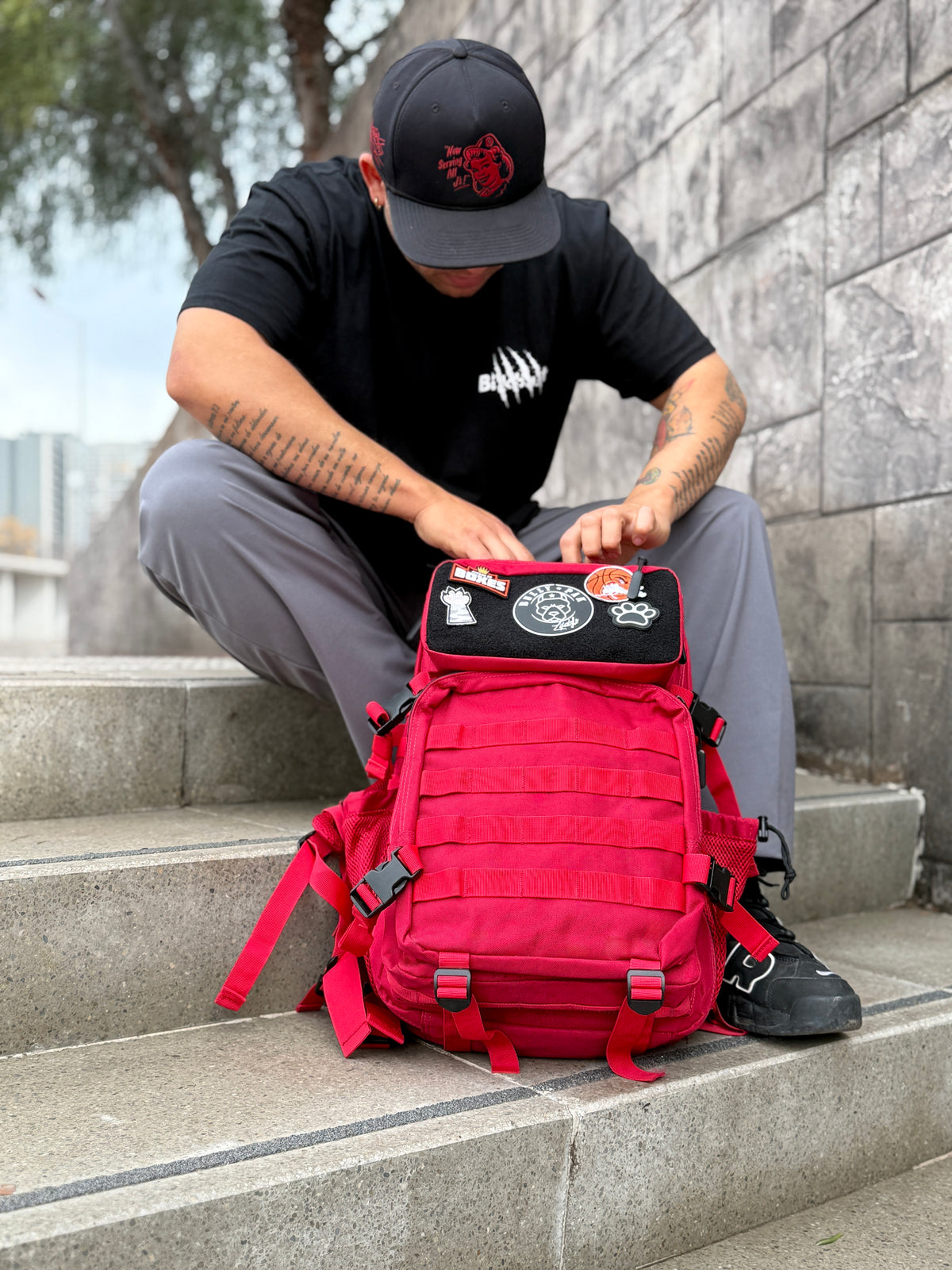 Mochila Bullypak 45 Litros PRO. Roja