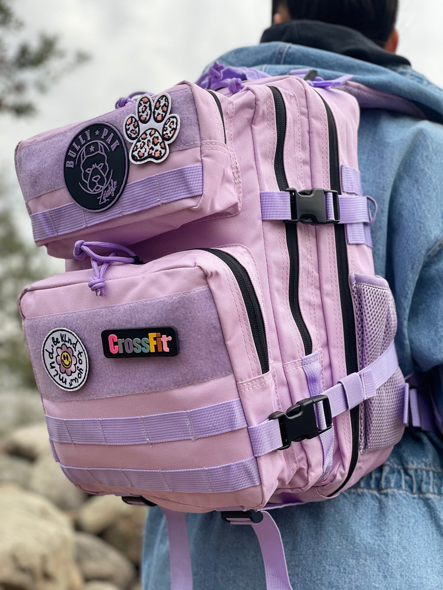 Mochila Bullypak 25 Litros Morada lazos morados