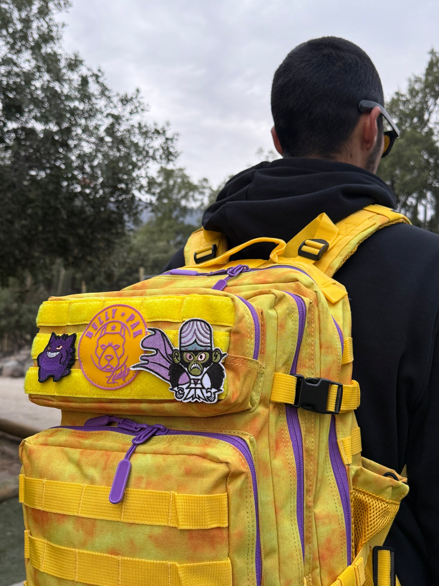 Mochila Bullypak (Premium) 35 Litros Tie-Dye Amarilla (Calidad PRO)