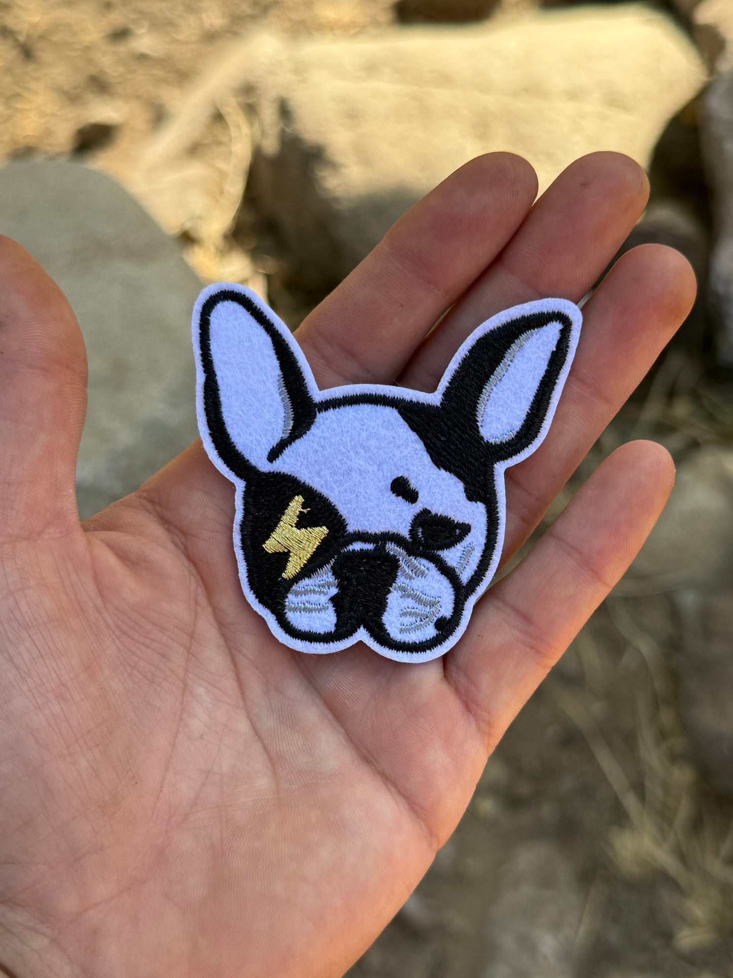 Cara Bulldog francés ojito rayo