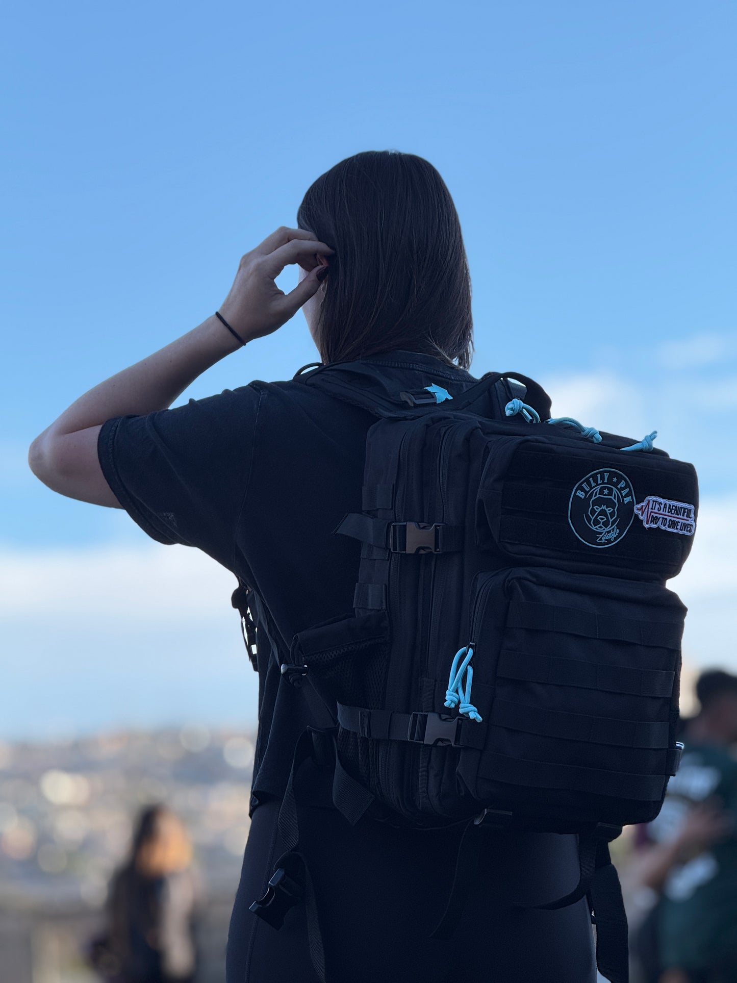 Mochila Bullypak 45 Litros Negra lazos Tifanny (Premium)