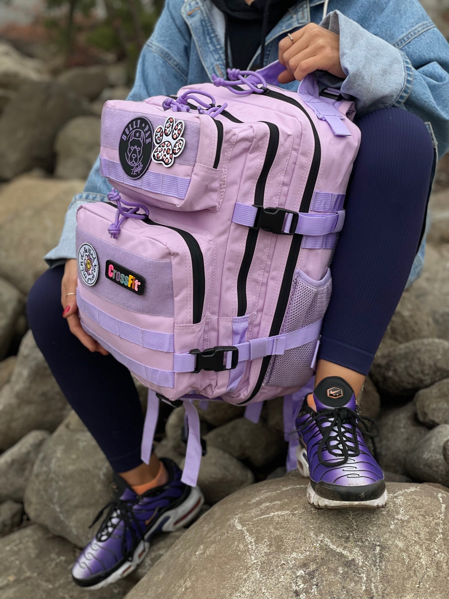Mochila Bullypak 25 Litros Morada lazos morados