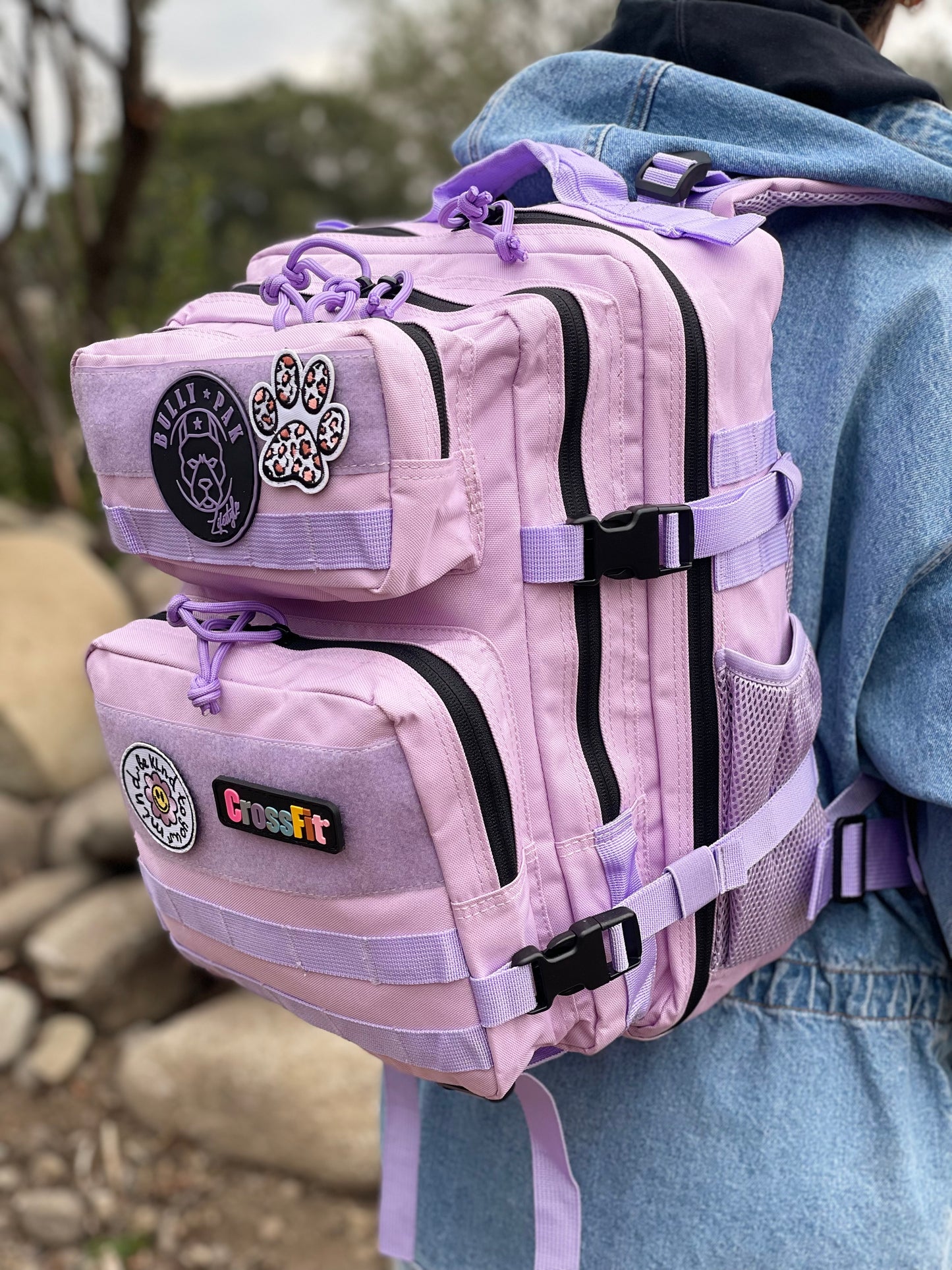 Mochila Bullypak 25 Litros Morada lazos morados