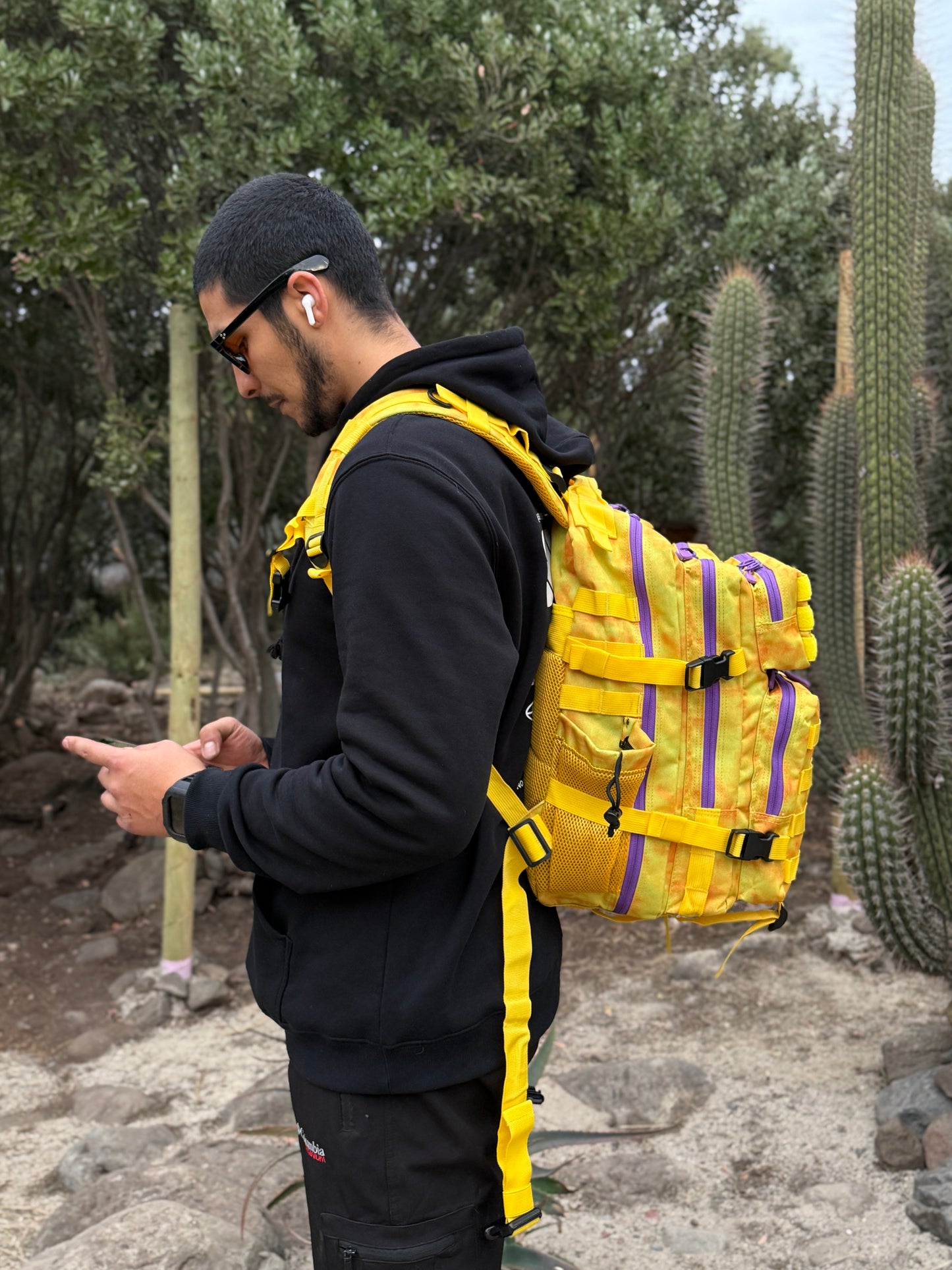Mochila Bullypak (Premium) 35 Litros Tie-Dye Amarilla (Calidad PRO)