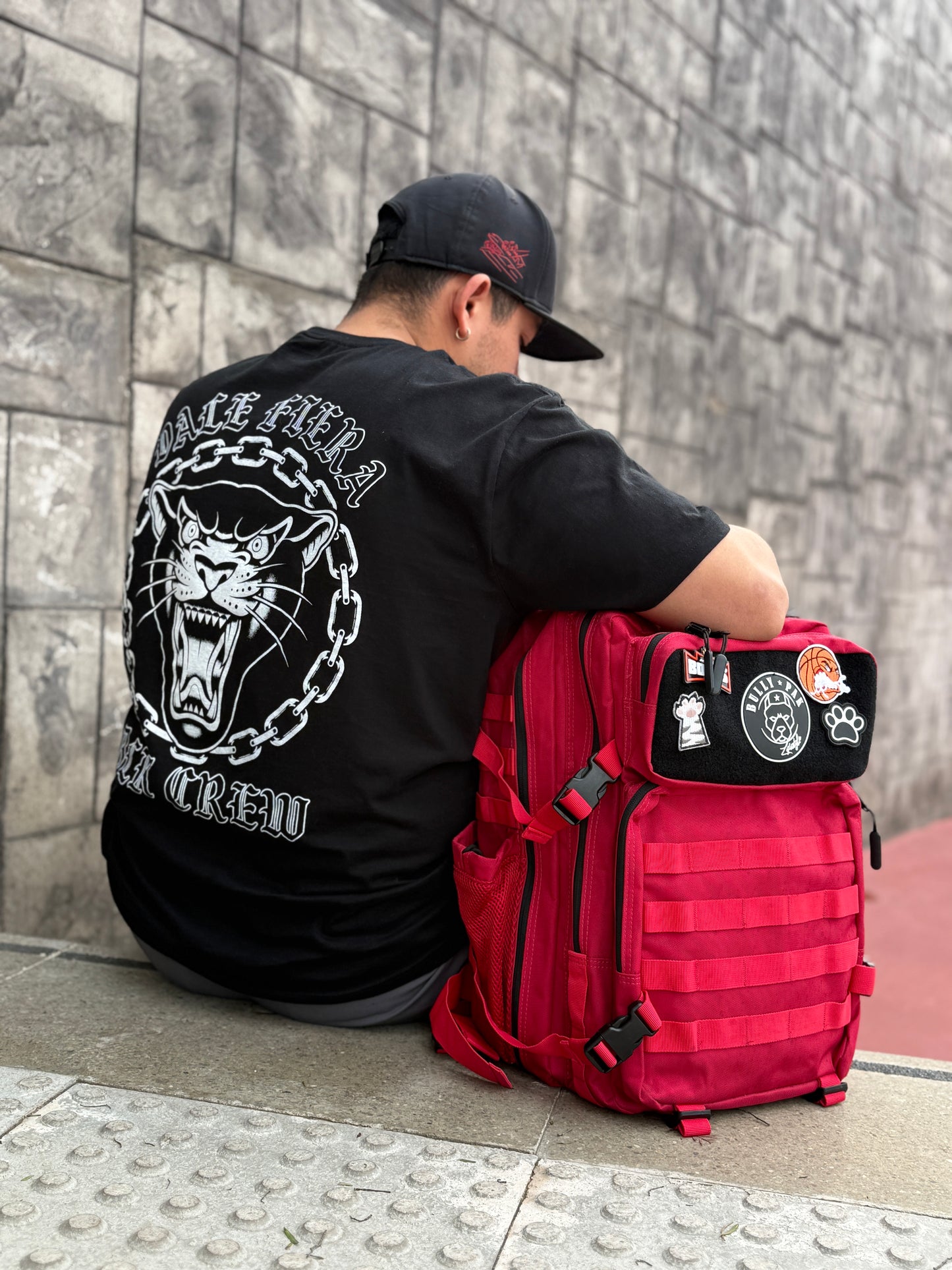 Mochila Bullypak 45 Litros PRO. Roja