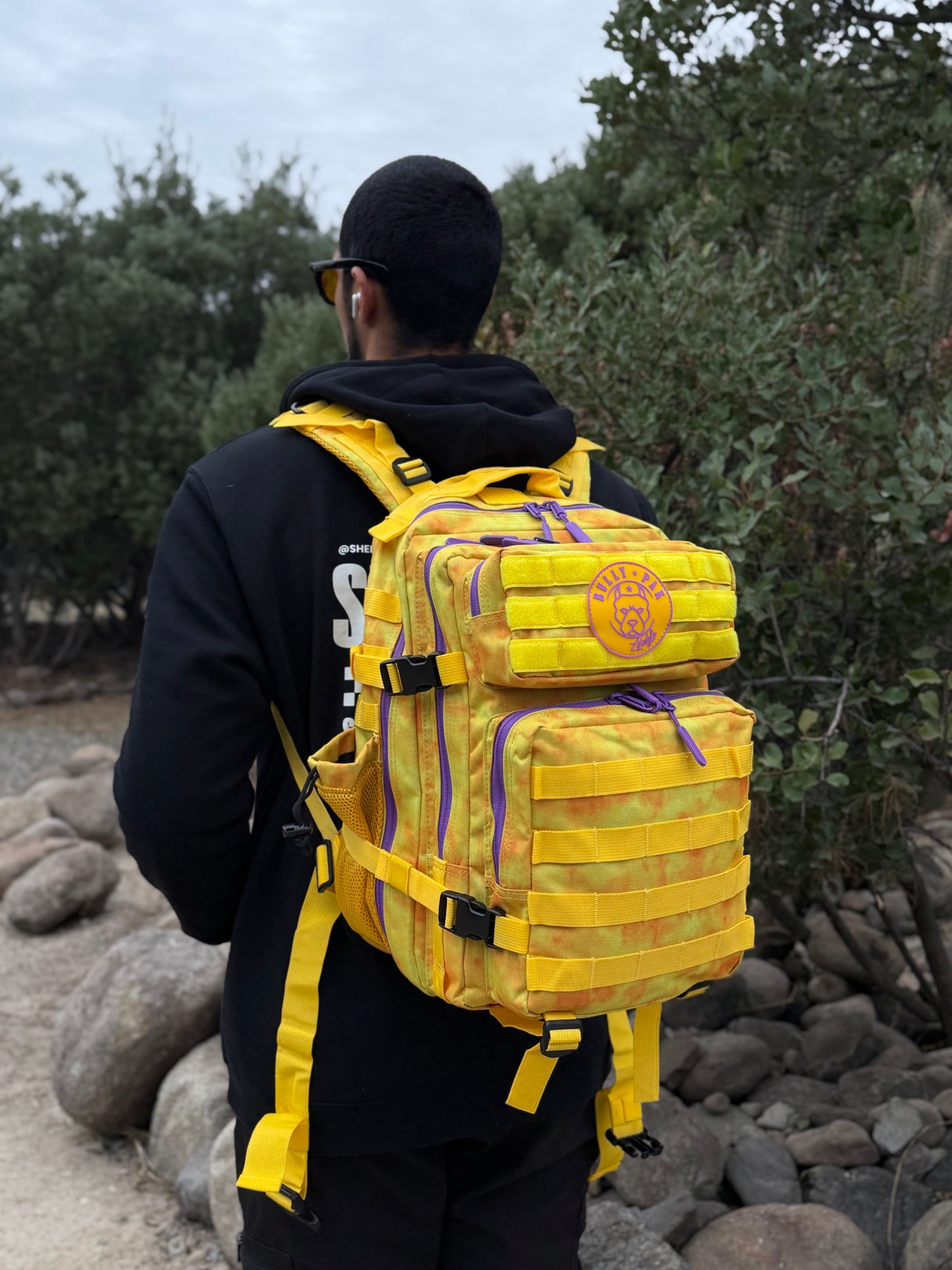Mochila Bullypak (Premium) 35 Litros Tie-Dye Amarilla (Calidad PRO)