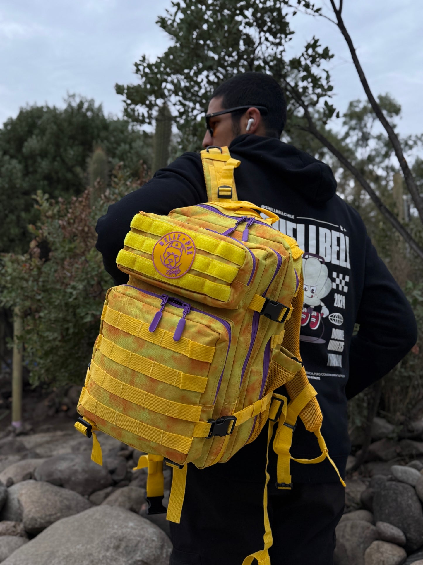 Mochila Bullypak (Premium) 35 Litros Tie-Dye Amarilla (Calidad PRO)