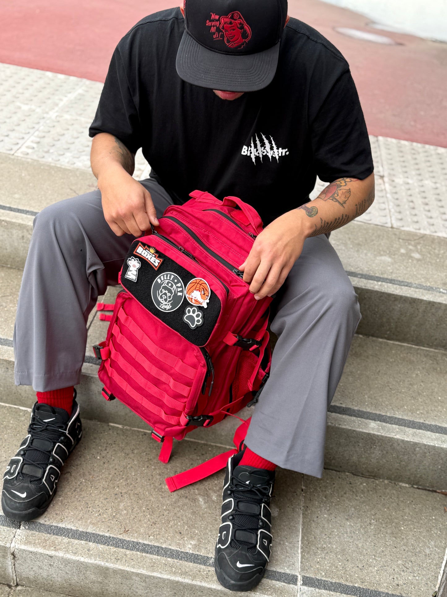 Mochila Bullypak 45 Litros PRO. Roja
