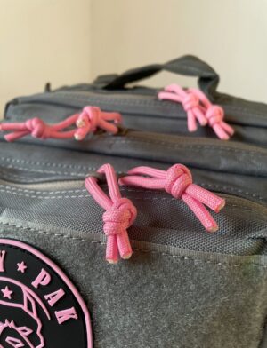 Mochila 25 Litros Gris lazos rosas - Imagen 10