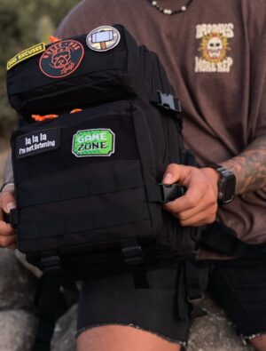Mochila 25 Litros Negra lazos naranja - Imagen 8
