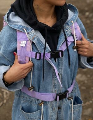 Mochila 25 Litros Bullypak Morada lazos morados - Imagen 4