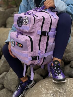 Mochila 25 Litros Bullypak Morada lazos morados - Imagen 8